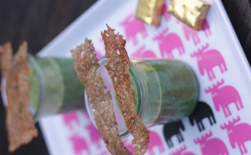 Réaliser un velouté de mâche aux croustilles de sarrasin à la fleur de sel
